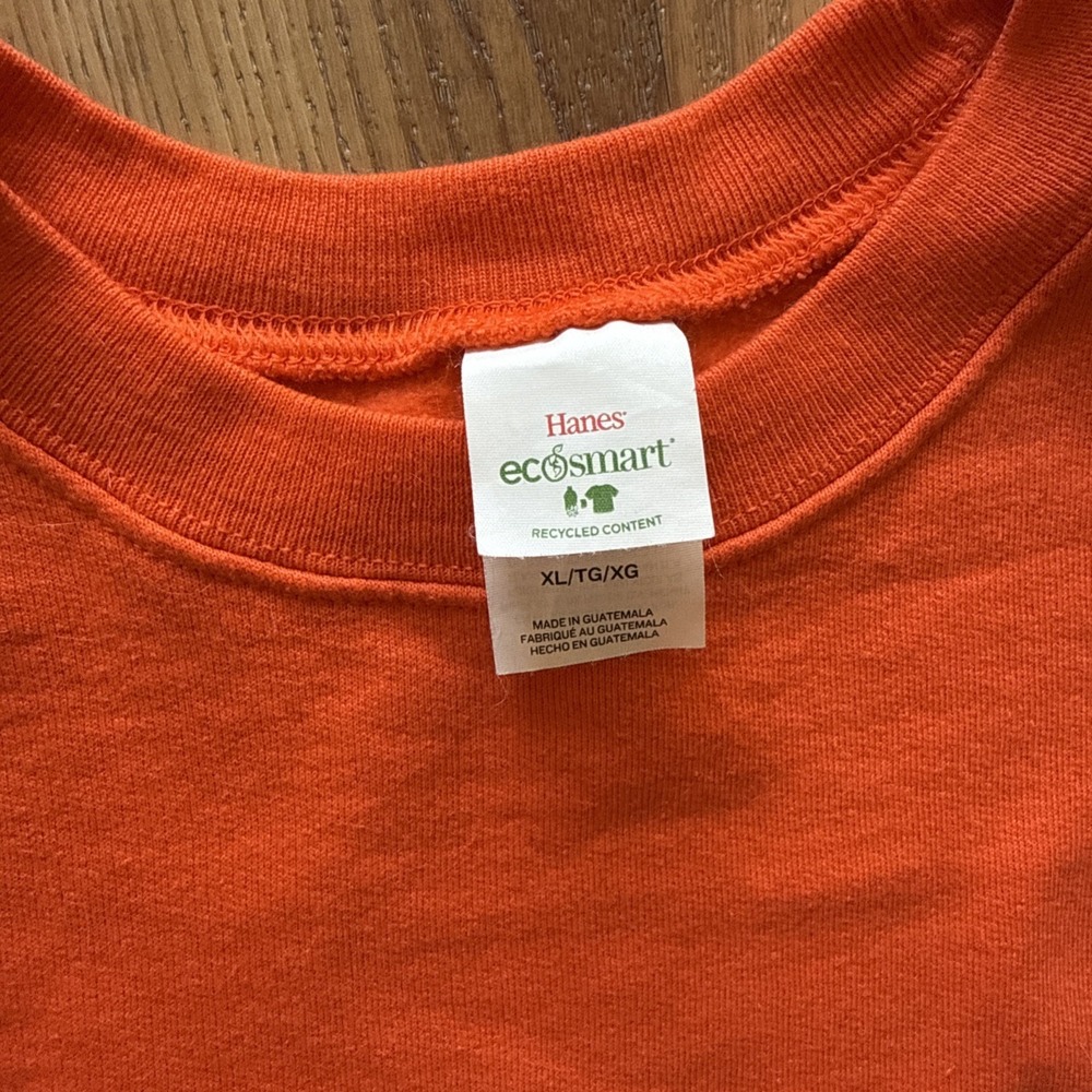 DETROIT TIGERS Crewneck Sweatshirt Orange Old English D XL - Picture 3 of 5